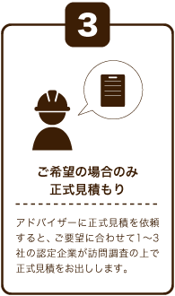 ご希望の場合のみ正式見積もり