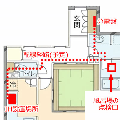 間取りと配線経路