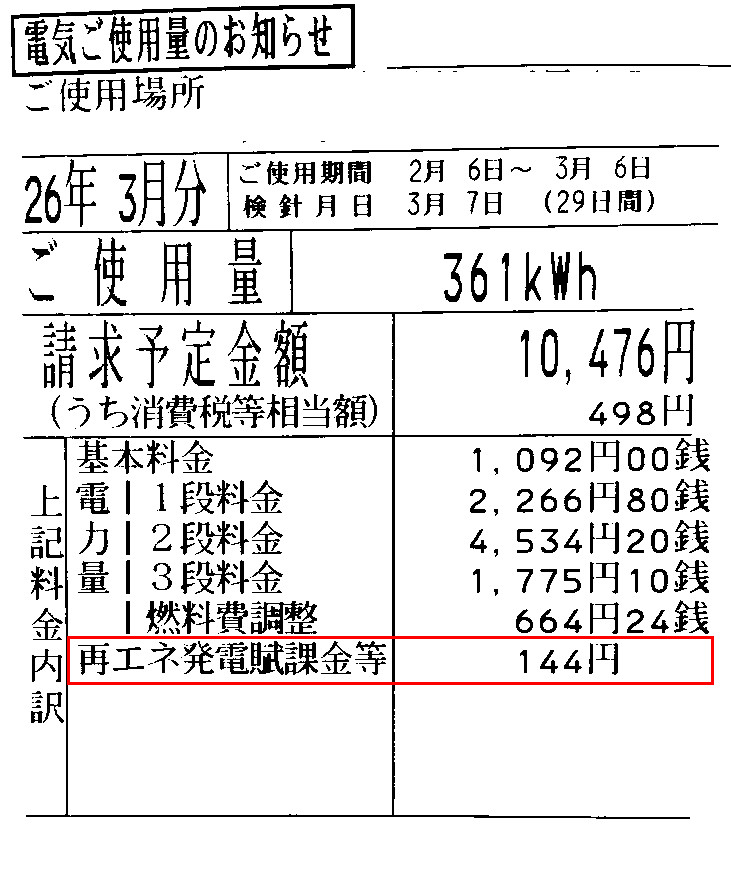 電力使用量のお知らせ