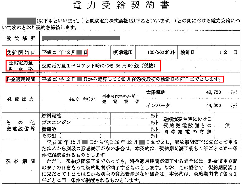 いつの間にか無くなっていた 太陽光発電の売電契約内容を記した書類 ソーラーパートナーズ