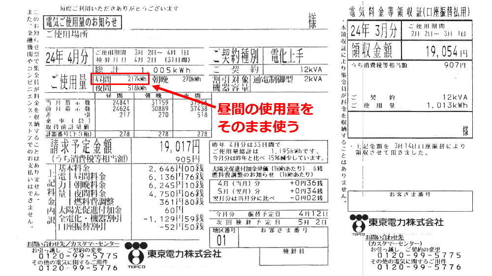 オール電化 昼間の電気使用量