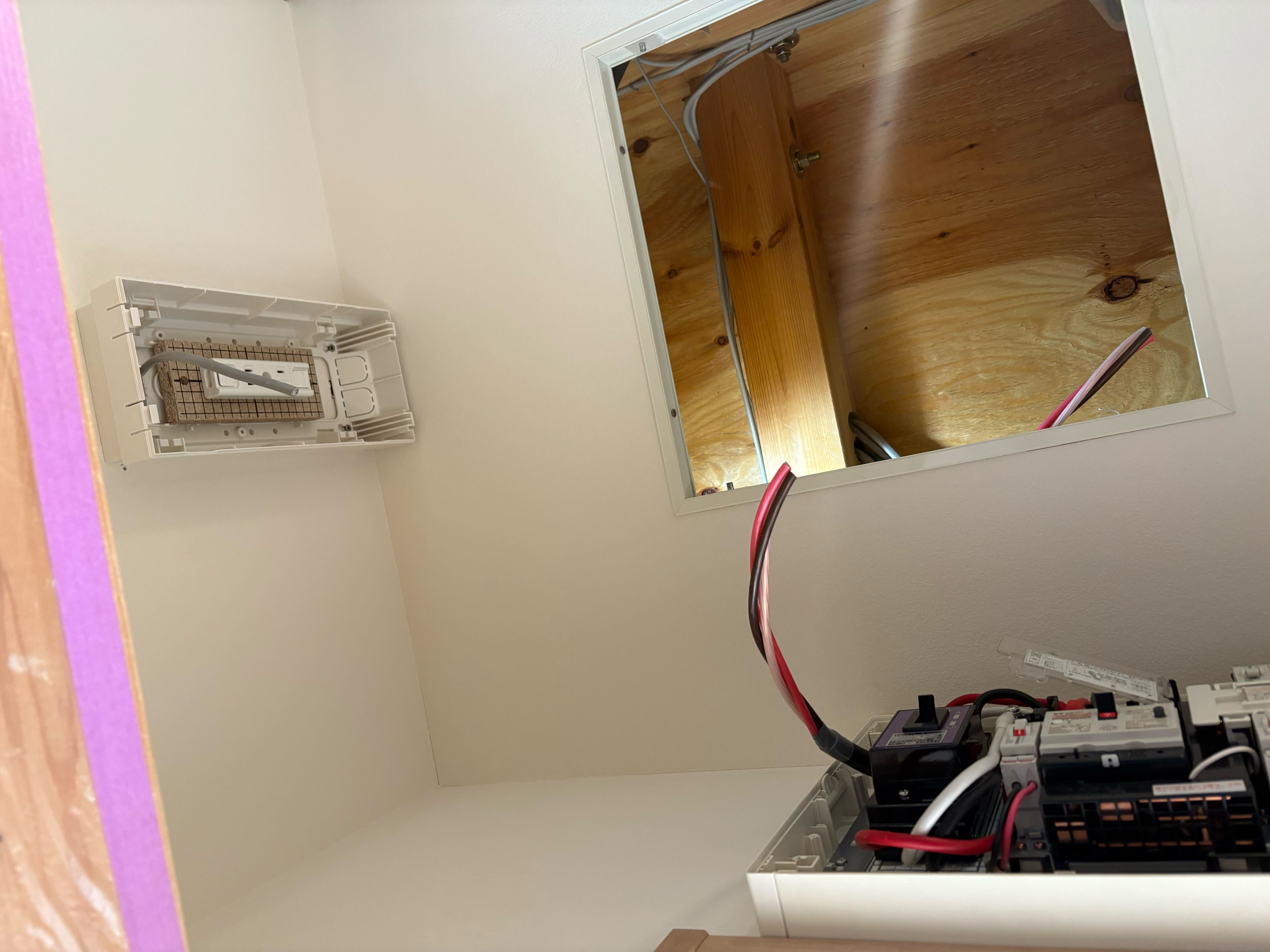 分電盤への配線