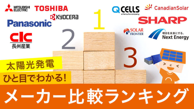 太陽光発電メーカー比較ランキング 最新2019年 ズバリおすすめメーカーはこれだ！