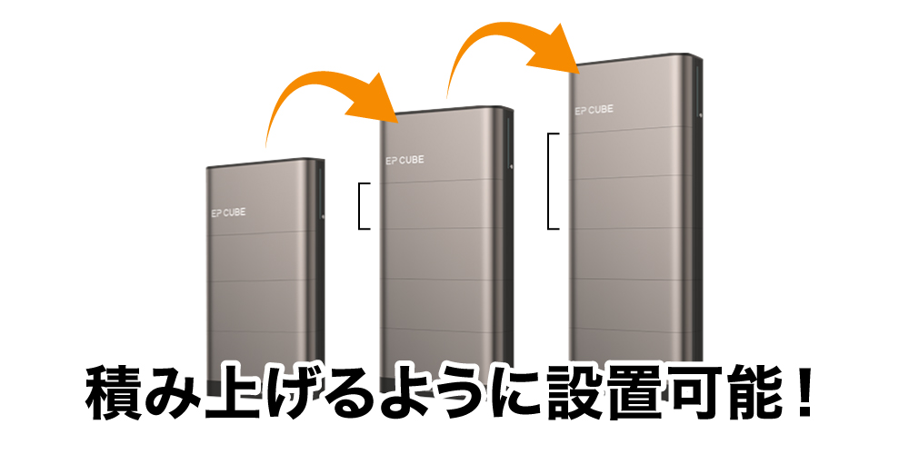 積み上げ設置で省スペース
