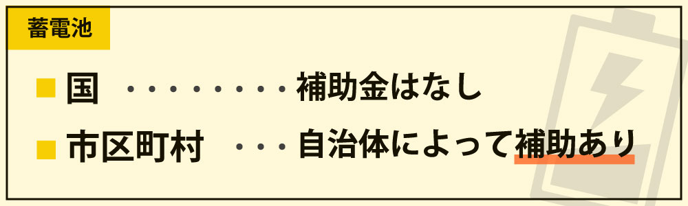 蓄電池の補助金